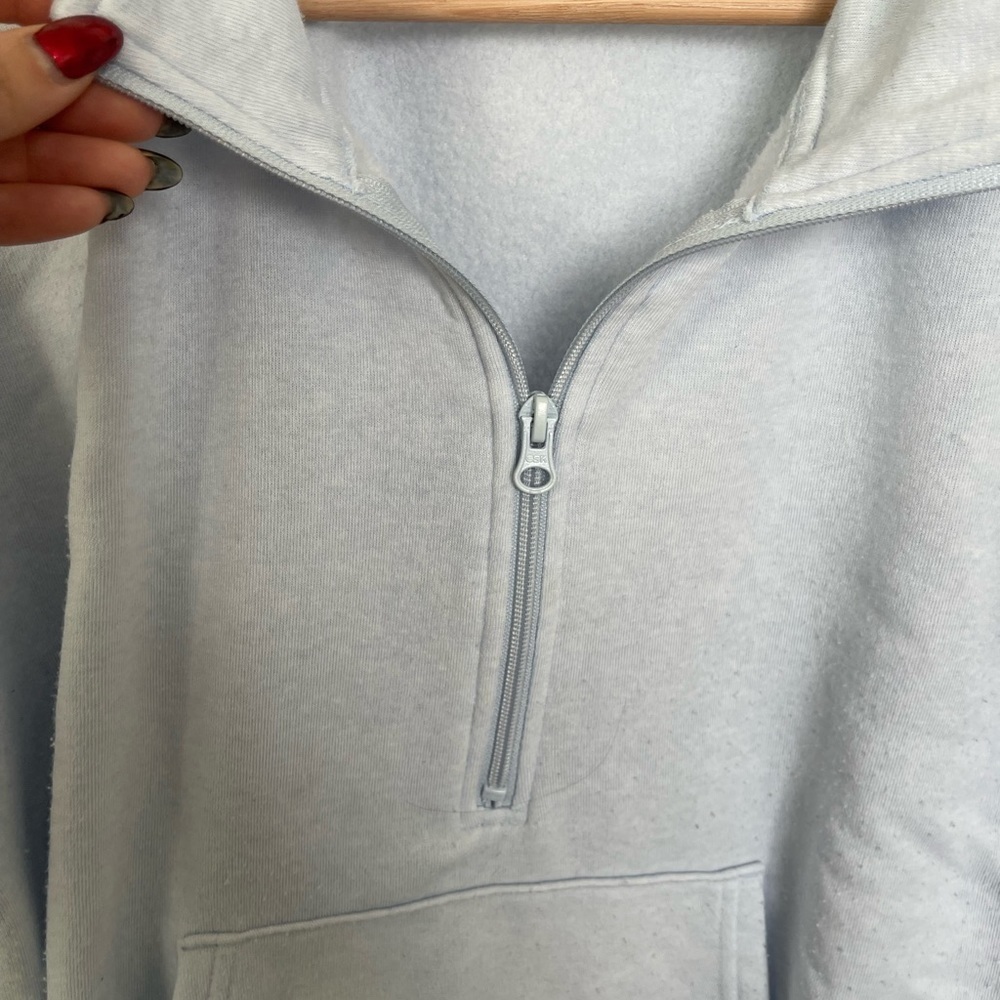 Wild Fable Half Zip Sweatshirt Baby Blue - Picture 6 of 9